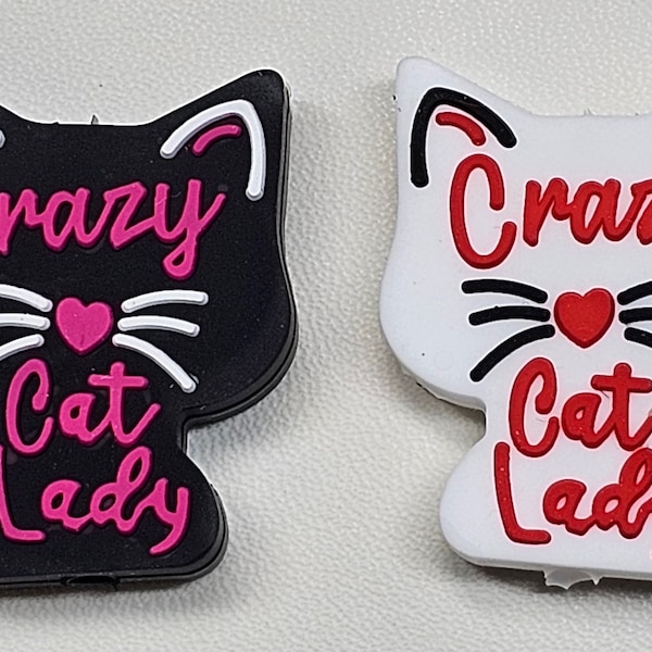 Crazy Cat Lady Silicone Focal Bead