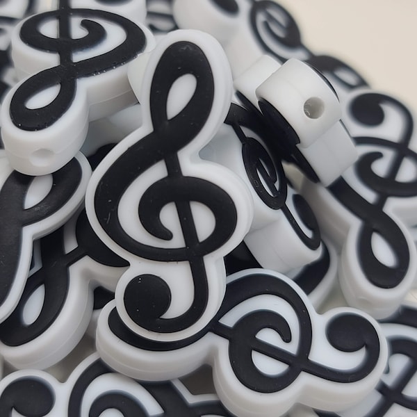 Music Note Silicone Focal Bead