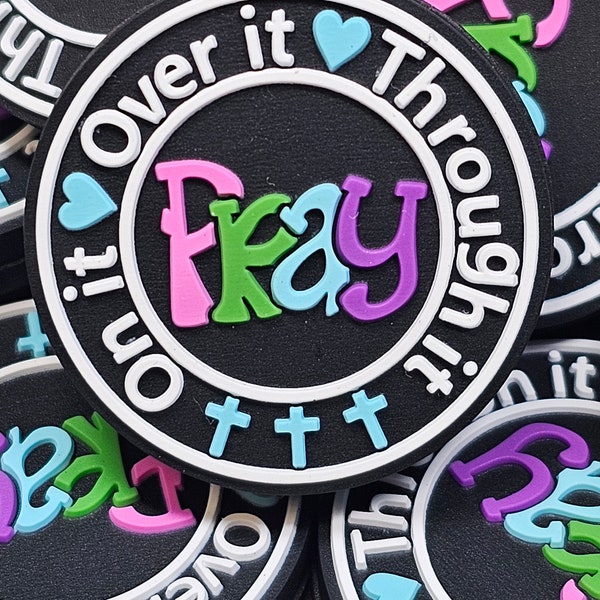 Pray On It Pray Over It Pray Through It Silicone Focal Bead