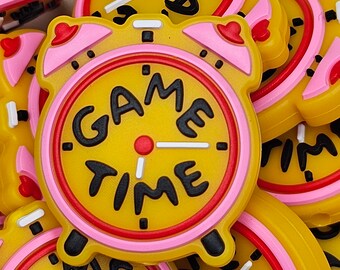 Game Time Family Game Night Silicone Focal Bead