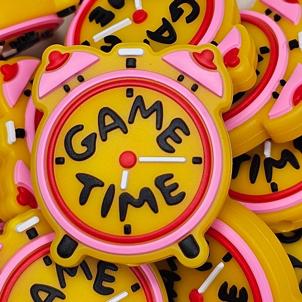 Game Time Family Game Night Silicone Focal Bead