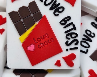 Love Bites Chocolate Bar Silicone Focal Bead