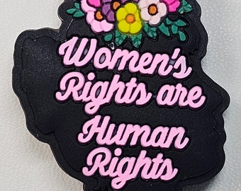 Women's Rights are Human Rights Silicone Focal Bead