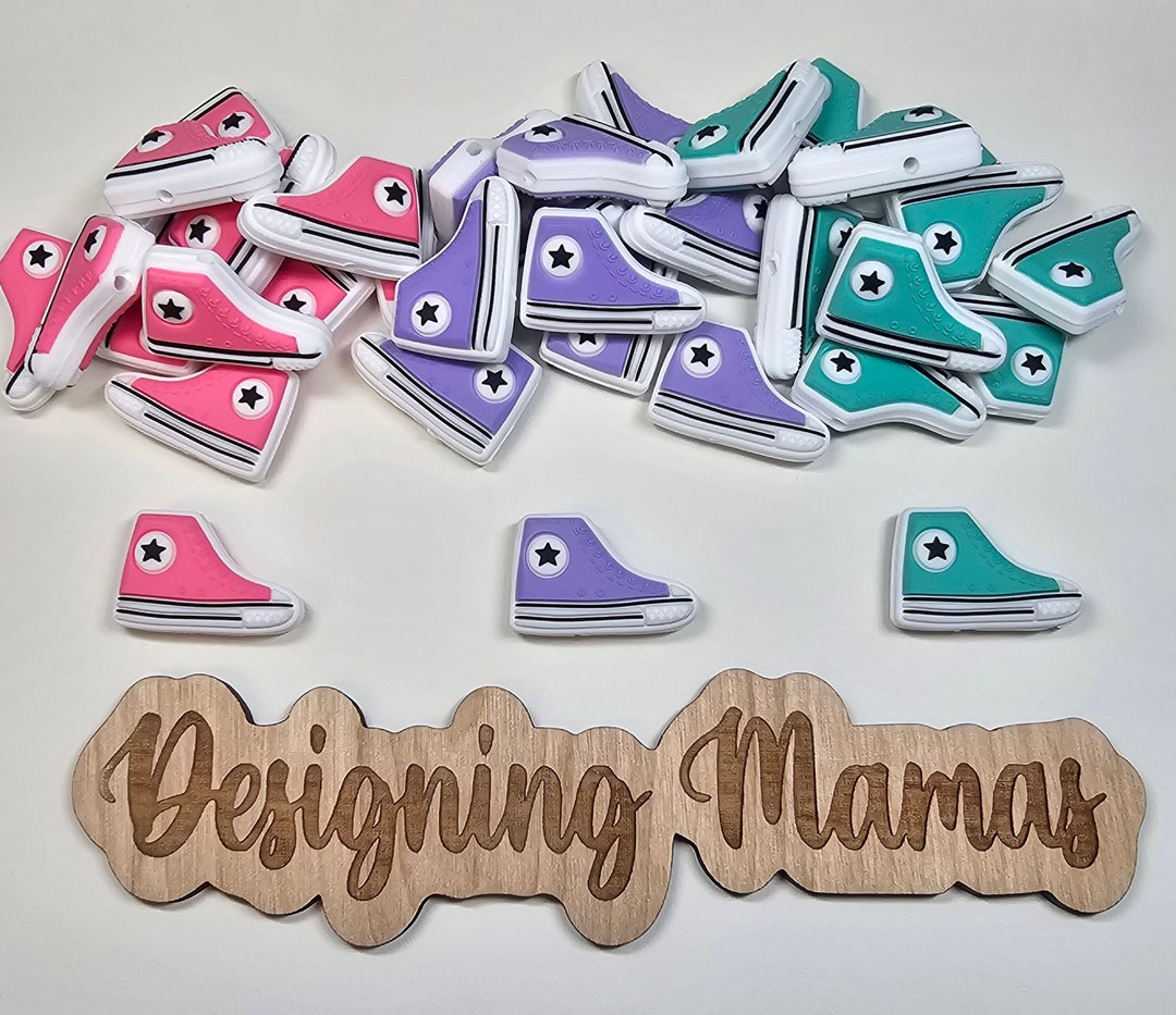 High Top Tennis Shoe Silicone Focal Bead Etsy