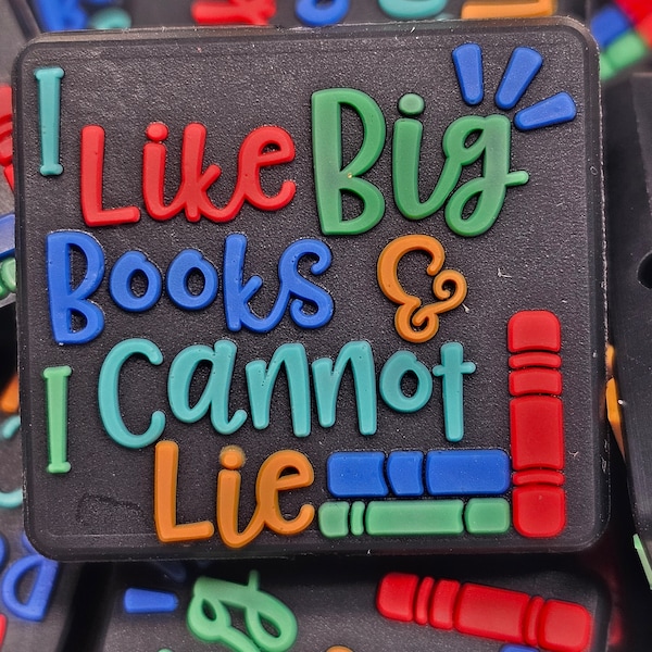 I Like Big Books Reading Silicone Focal Bead