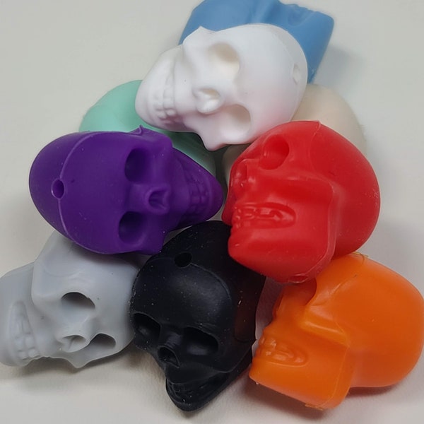 Skull Silicone Focal Bead