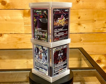 Slab Stackerz: 4-Way Stacking Card Stand for Top Loaders