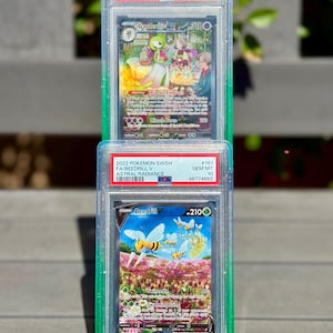Universal Graded Card Tiered Stands Fits PSA, SGC, CGC, bgs, tag, w/ graded guard or bumper! Pokemon Cards and Sports Cards