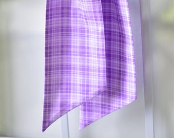 Pastel Purple Plaid Wreath Sash, Spring / Easter Wreath Sash, Lavender Wreath Sash, Lilac Wreath Sash, Light Purple Tartan Wreath Sash