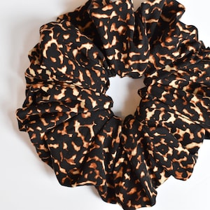 Oversized Cheetah Scrunchie, Jumbo Leopard Print Hair Accessory
