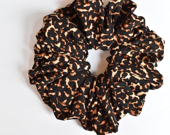 Oversized Cheetah Scrunchies, Jumbo Extra Large Scrunchies, Brown Leopard Scrunchies, Black Cheetah, Big Scrunchies