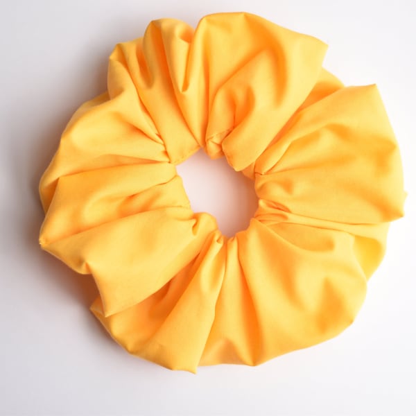 Extra Large Sunny Yellow Scrunchie, Jumbo Oversized Big Scrunchy, XXL Scrunchie