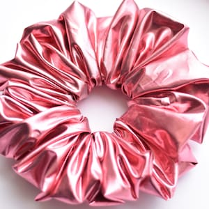 XXL Metallic Scrunchies, Oversized Shiny Red, Pink, Silver and Gold Scrunchies, Jumbo Extra Large Scrunchy, Giant Scrunchie