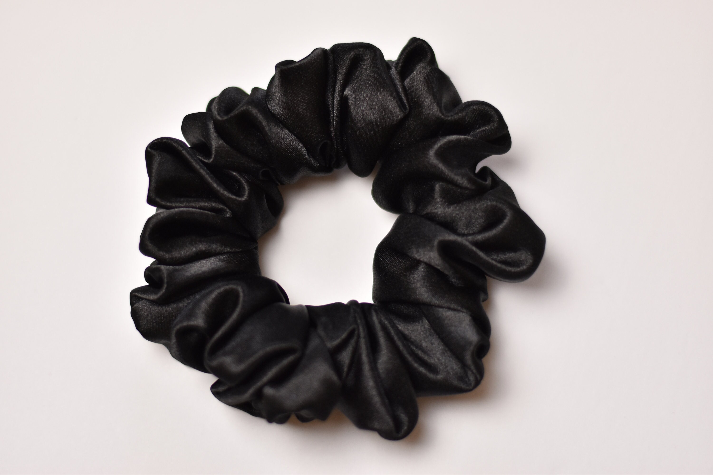 Extra Large Black Satin Scrunchie Jumbo Oversized Black | Etsy