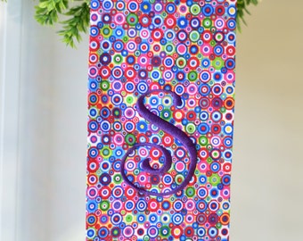 Personalized Super Colorful Cotton Wreath Sash for Spring or Summer, Multicolor Custom Wreath Sash, Embroidery Blank