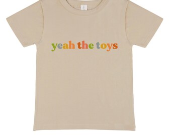 YEAH THE TOYS sand embroidered kids / baby boy t-shirt / yeah the boys