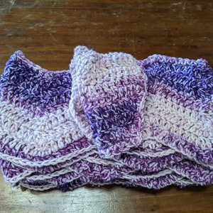 Ludicrous Length Scarf squishy soft, warm, purple ripple scarf ready made and ready to ship great gift for anyone image 1