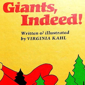 Giants Indeed, Virginia Kahl, 1974, Vintage 70s Weekly Reader Children&#39;s Book