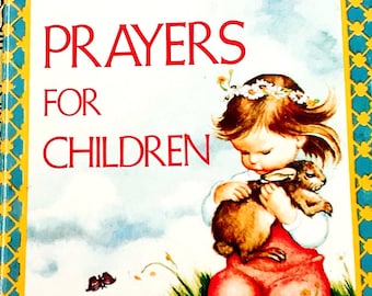 Prayers For Children, Eloise Wilkin, 1952, Vintage Children's Little Golden Book