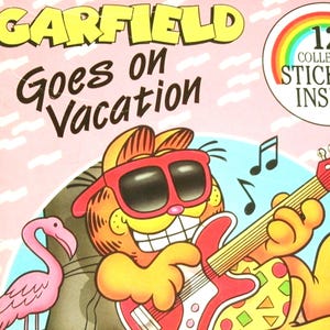 Garfield Goes On Vacation, 1987, Vintage 80s Kids Book, Nostalgic Gift