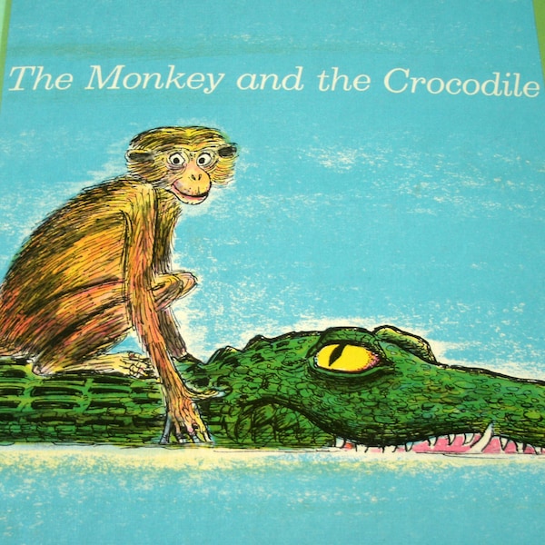 The Monkey and the Crocodile, Paul Galdone, Vintage 1960s Children's Book, 1969