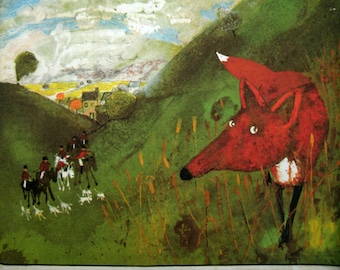 Harquin, The Fox Who Went Down to the Valley, John Burningham, Vintage 1970s Children’s Book, 1971