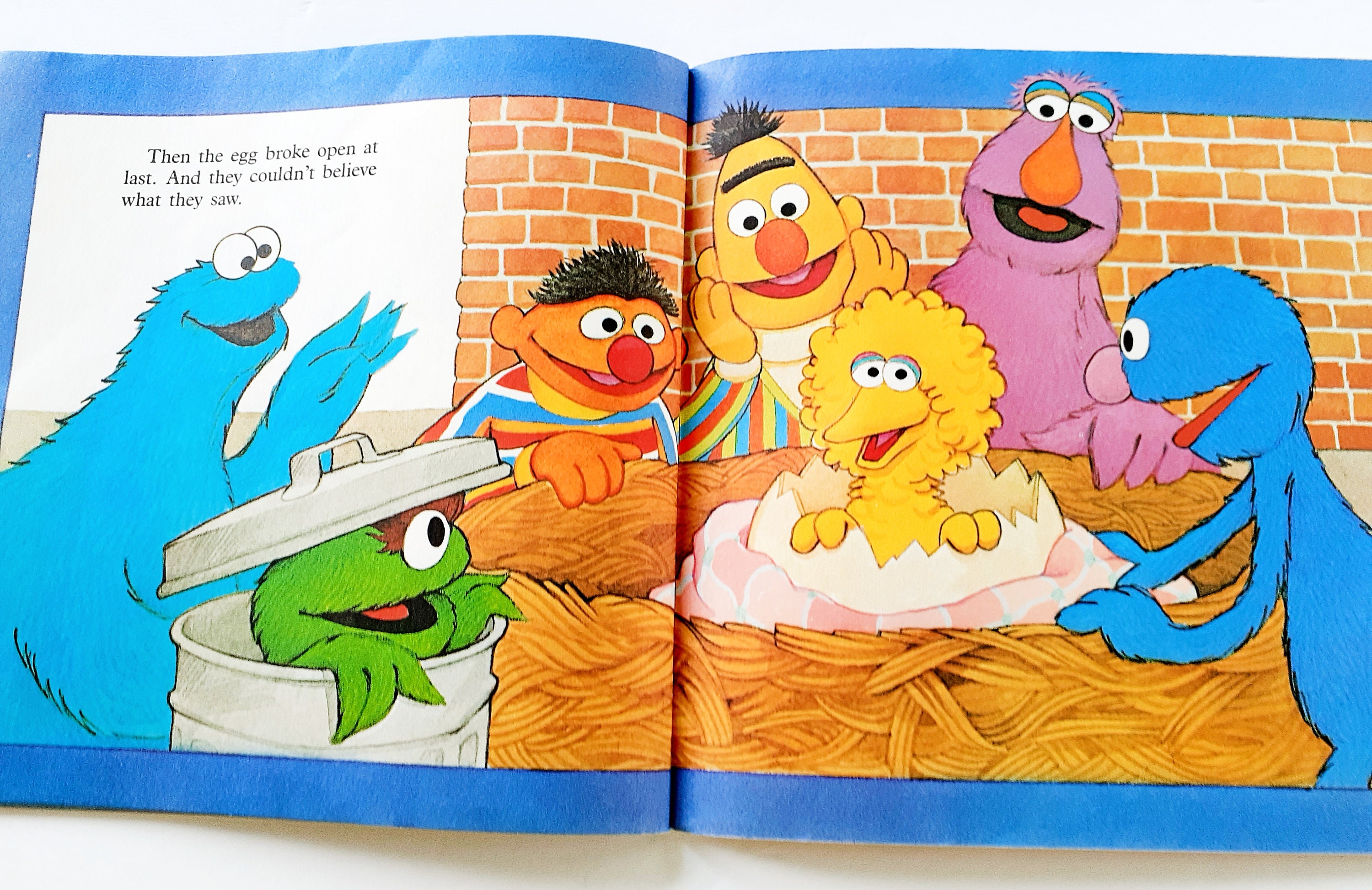 Big Bird's Bedtime Story, 1987, Vintage Sesame Street, 80s Kids Book Etsy