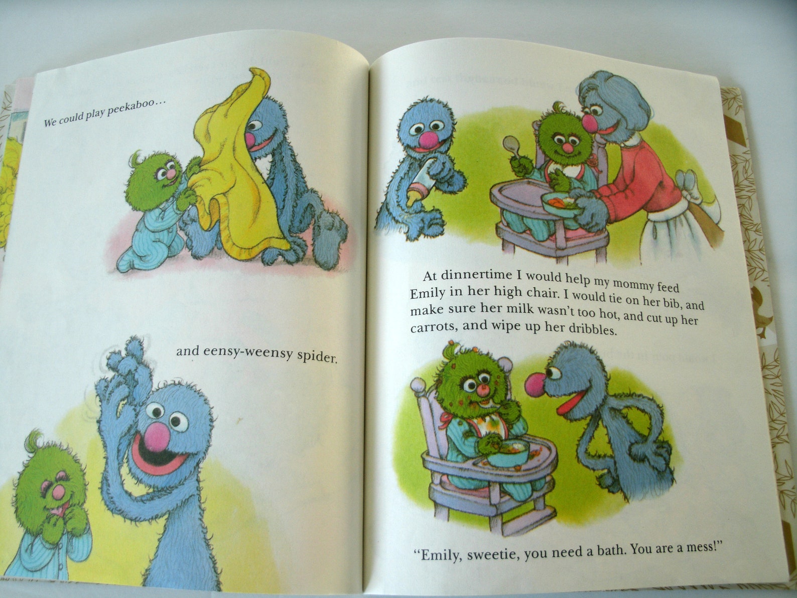 Grover Takes Care of Baby Sesame Street Little Golden Book Etsy
