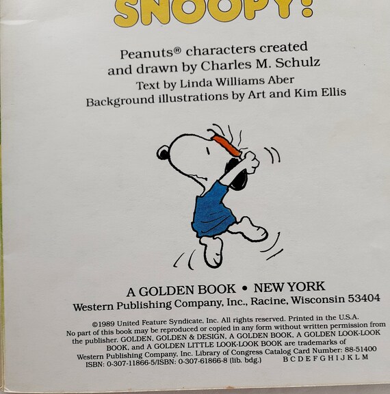 Get in Shape Snoopy, 1989, Vintage 80s Kids Book, Peanuts