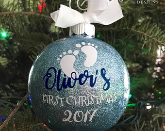 baby s first christmas ornament baby girl gift baby etsy