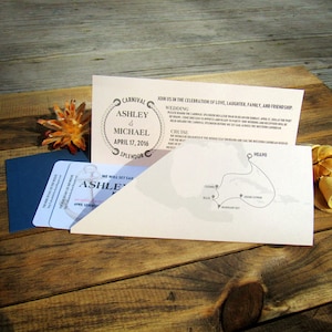Cartão de embarque, convite de casamento ou salve a data, viagem, tema do cruzeiro, destino, ingresso, passes, praia, Aruba, México, Dominicana