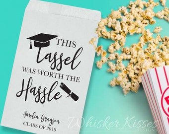 Graduation Favor Bag, Candy Buffet Bags, New Grad Bags, Graduation Favors, Treat Bags, Custom Favor Bags, Kraft or White Bags, Class of 2019