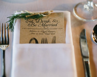 Rustic Wedding Reception Menu, Outdoor, Country Wedding Menu, Rustic, Shabby Chic, Professionally Printed and Designed