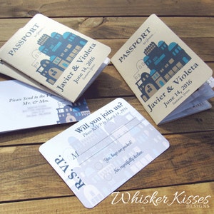 Passport Einladungen, Hochzeit ins Paradies, Europa, Griechenland, Deutschland, Mexiko, Aruba, Dominikaner, Italien, Türken