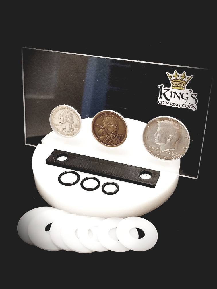 U.S. LARGE COIN Centering punch card fits the fifty cent piece, small…