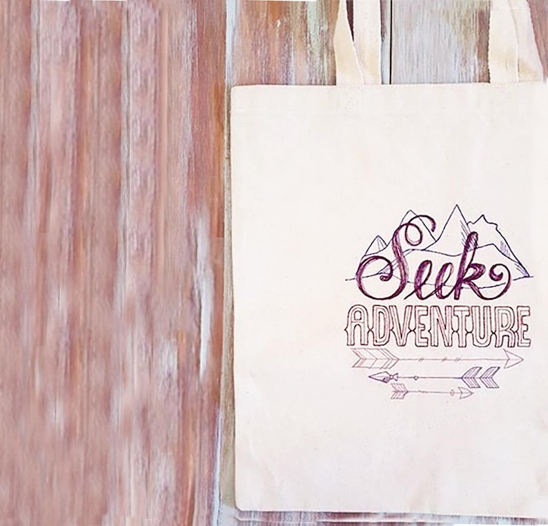 Seek Adventure Tote Bag-Boho Market Tote Bags-Canvas Tote Bag-Grocery Bag-Book Bag-Market Bag-Seek Adventure Bag
