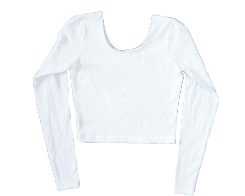Nah Long Sleeve Crop Top Cropped White Shirt-Lone Sleeve Yoga Top