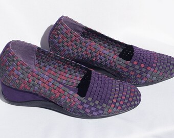 basket weave flat shoes
