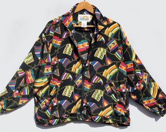 Vtg Mulberry Street Coat Jacket Windbreaker Size M 100% Cotton 