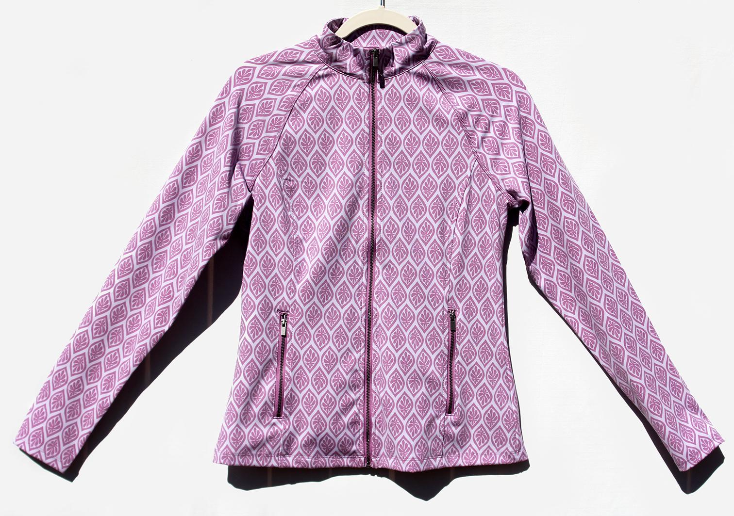 Women's Sigrid Olsen Golf Tennis **zip Front **lavender Jacket