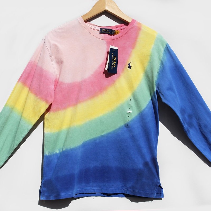 mens polo tie dye
