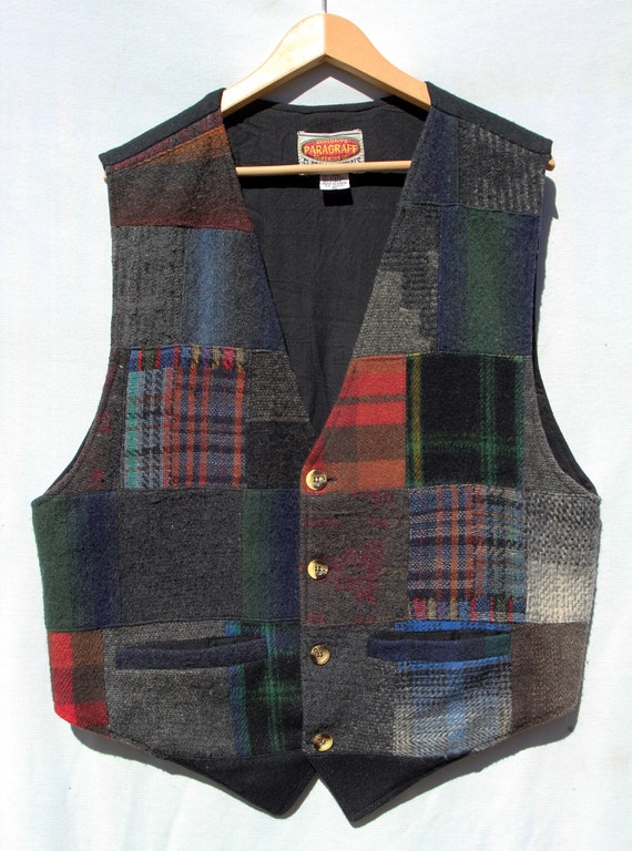 Vintage Men's 90s PARAGRAFF Wool Blend Multi Plaid