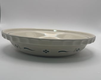 Longaberger Woven Traditionen Grün 10 ”Runde Tortenform, Backform Creme