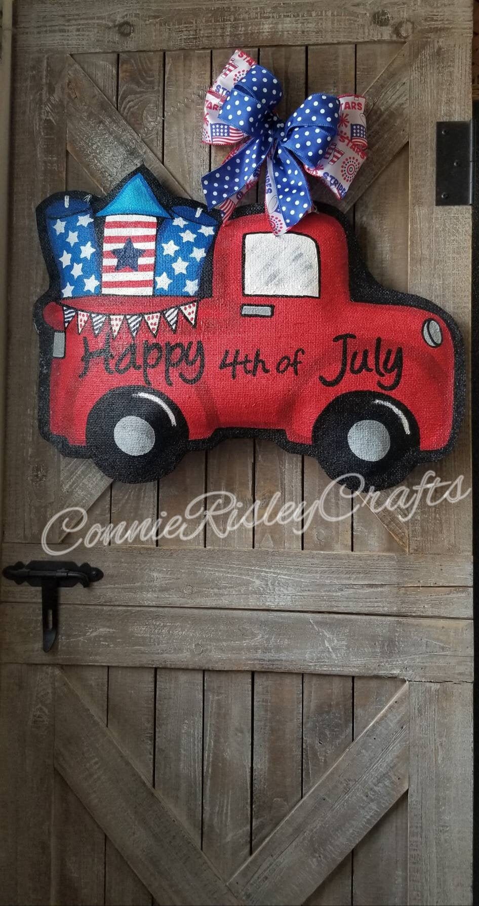 NEW! FREE SHIPPING Truckload of Fireworks Decorative Door Hanger