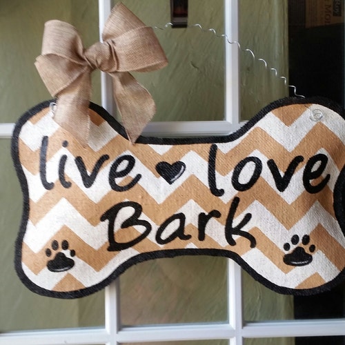 Dog Bone Burlap Door Hanger Wreath for Dog Lovers Etsy