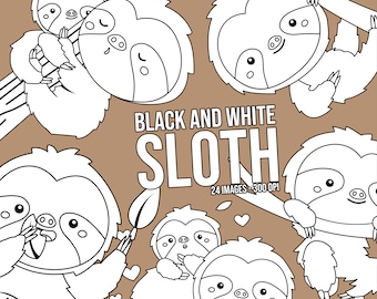 Download Free Sloth Clipart Etsy SVG Cut Files