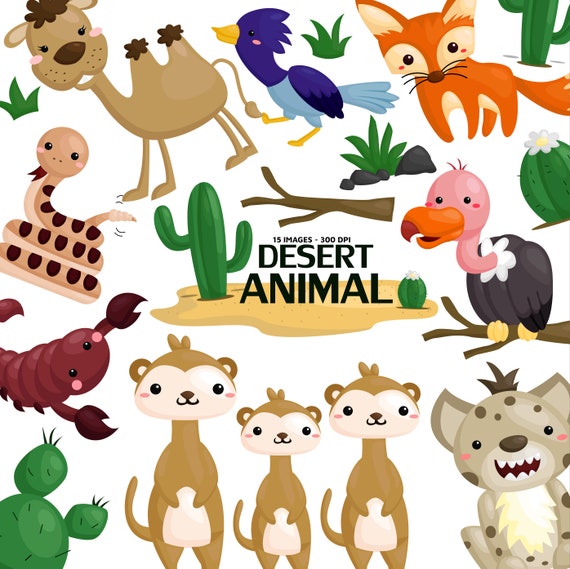 Download Desert Animal Clipart Cute Animal Clip Art Wild Animal Etsy