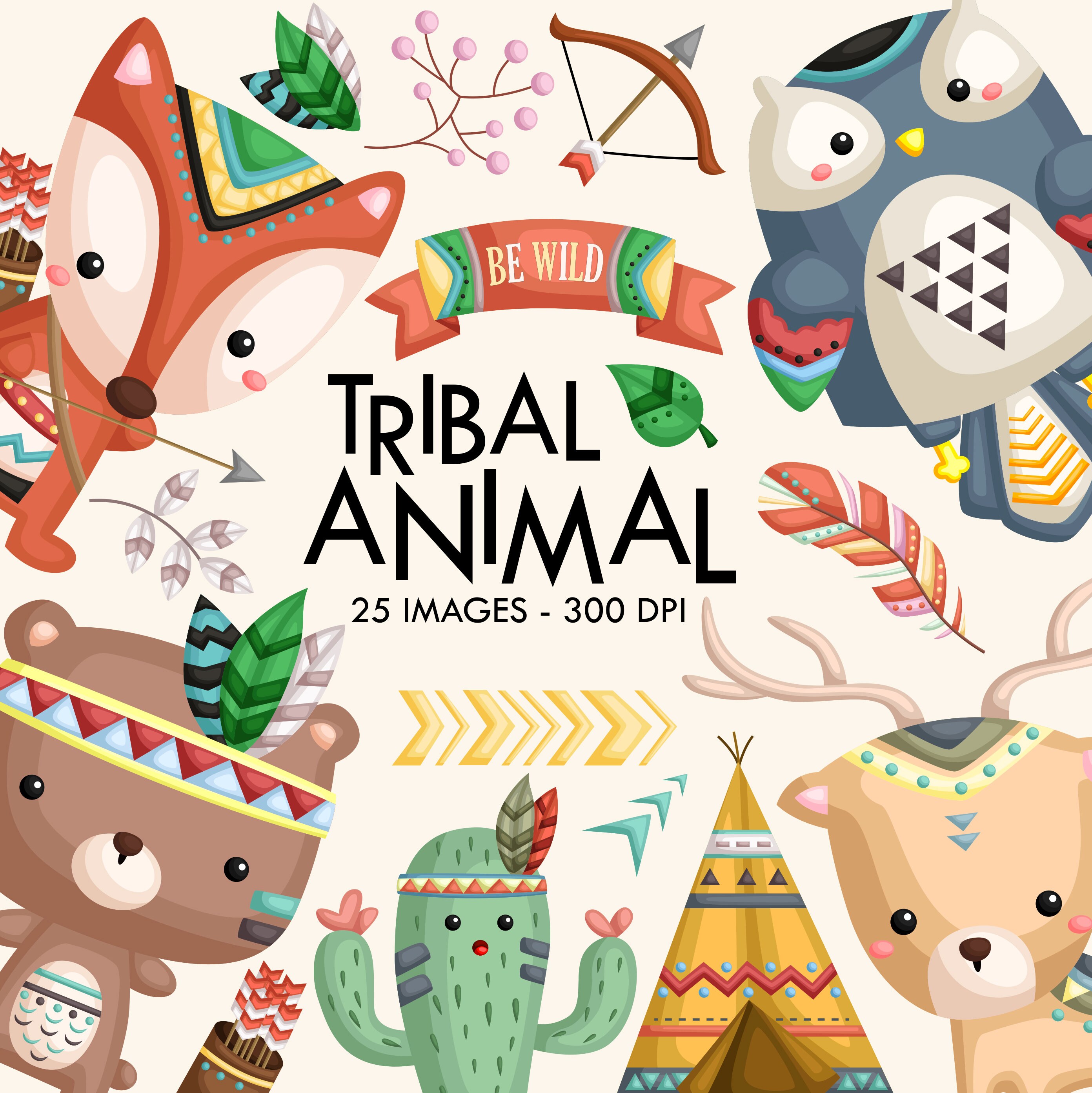 Download Tribal Animal Clipart Cute Animal Clipart Native Tribe Animal Free Svg On Request