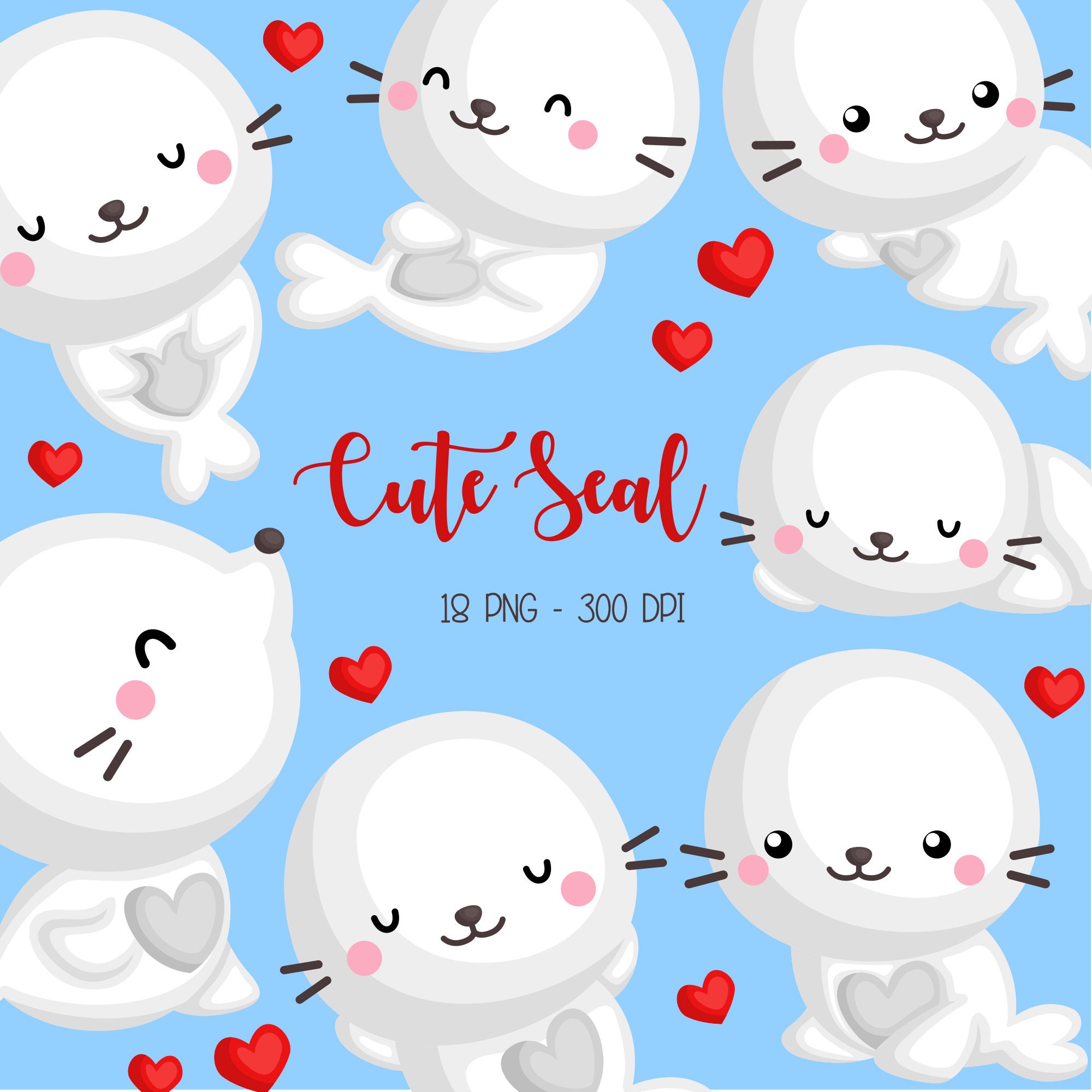 Download Cute Seal Clipart Cute Arctic Animal Clip Art Cute Animal Free Svg On Request PSD Mockup Templates