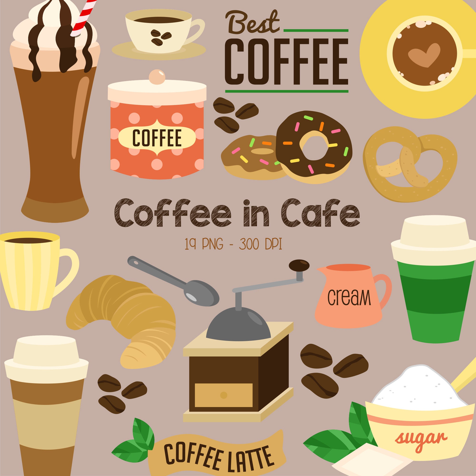 Download Coffee In Cafe Clipart Food And Beverage Clip Art Coffee Latte Free Svg On Request PSD Mockup Templates